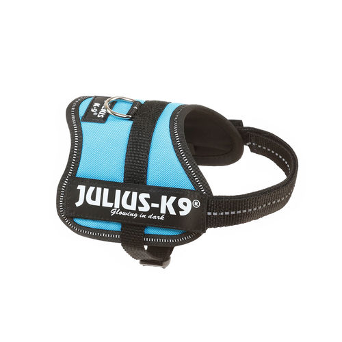 JULIUS-K9 ®-Power® koiranvaljas aqua ja tekstitarrat valitsemallasi tekstillä