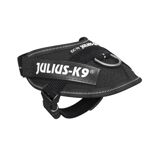 JULIUS-K9 ®IDC®-Power koiranvaljas,musta ja tekstitarrat haluamallasi tekstillä
