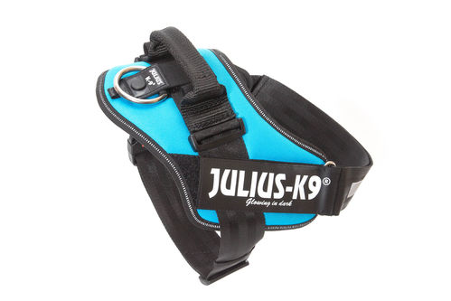 JULIUS-K9 ®IDC®-Power koiranvaljas, Aqua ja tekstitarrat haluamallasi tekstillä