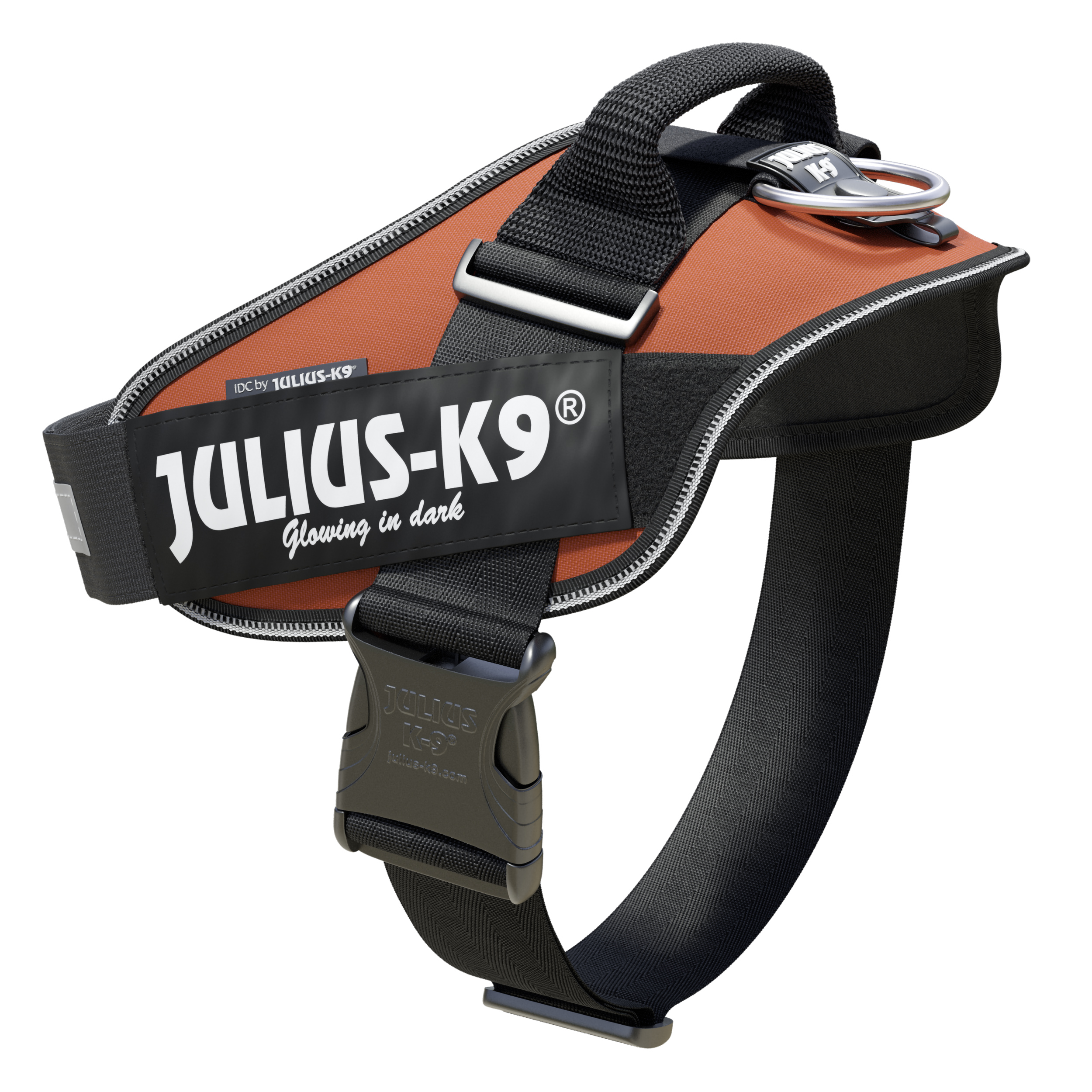 JULIUS-K9 ®IDC®-Power koiranvaljas, Kuparinruskea ja tekstitarrat haluamallasi tekstillä