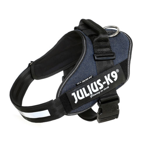 JULIUS-K9 ®IDC®-Power koiranvaljas, farkku ja tekstitarrat haluamallasi tekstillä