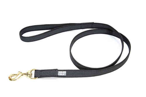 JULIUS-K9® Super-grip leash black with handle 14 mm