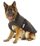 dog coat black 36 cm
