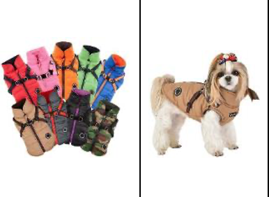 PUPPIA warm dog coat  & harness 2 in 1 camo