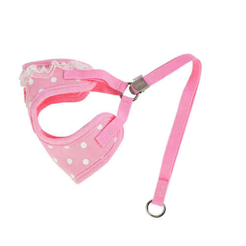 Pinkaholic LANA soft dog harness w. string pink