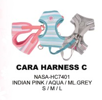 PInkaholic CARA string harness for dog w stripes