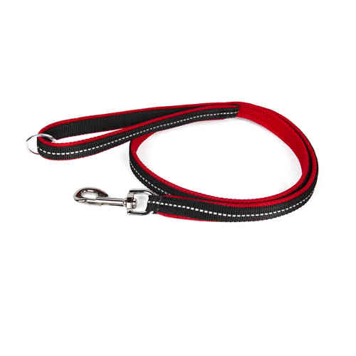 POWAIR leash - red - 1,2 m with handle - large carabiner