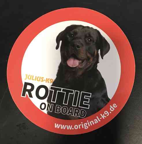 Cat sticker "Rottie on board