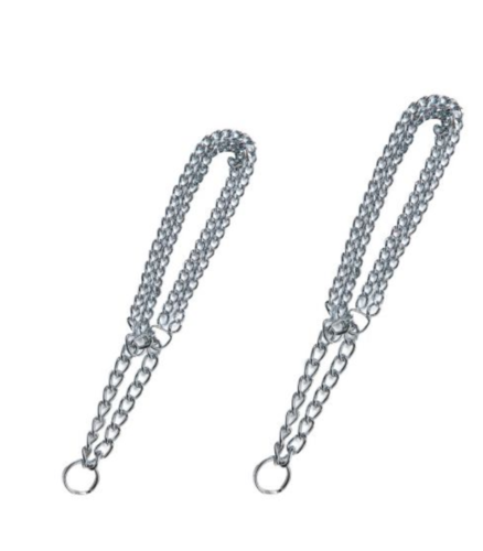 Double chrome chain collar